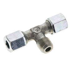 6LL & R1/8'' Zink plated Steel T-Shape Tee Cutting Fitting with Male Threads 100 bar ISO 8434-1