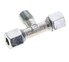 8L & R1/4'' Zink plated Steel T-Shape Tee Cutting Fitting with Male Threads 315 bar ISO 8434-1