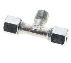 8L & R1/4'' Zink plated Steel T-Shape Tee Cutting Fitting with Male Threads 315 bar ISO 8434-1