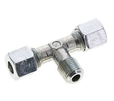 8L & R1/4'' Zink plated Steel T-Shape Tee Cutting Fitting with Male Threads 315 bar ISO 8434-1