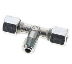 8L & R1/4'' Zink plated Steel T-Shape Tee Cutting Fitting with Male Threads 315 bar ISO 8434-1