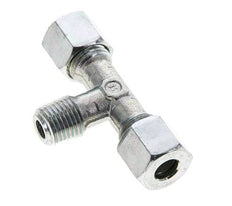 8L & R1/4'' Zink plated Steel T-Shape Tee Cutting Fitting with Male Threads 315 bar ISO 8434-1