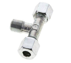 8L & R1/4'' Zink plated Steel T-Shape Tee Cutting Fitting with Male Threads 315 bar ISO 8434-1