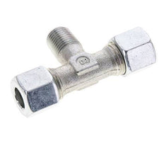 10L & R1/4'' Zink plated Steel T-Shape Tee Cutting Fitting with Male Threads 315 bar ISO 8434-1