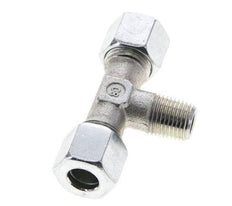 10L & R1/4'' Zink plated Steel T-Shape Tee Cutting Fitting with Male Threads 315 bar ISO 8434-1
