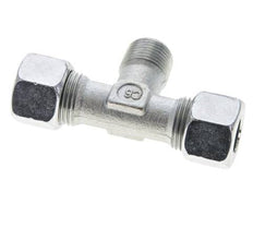 12L & R3/8'' Zink plated Steel T-Shape Tee Cutting Fitting with Male Threads 315 bar ISO 8434-1