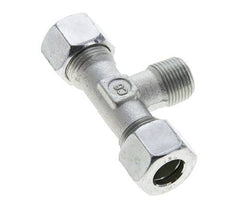 12L & R3/8'' Zink plated Steel T-Shape Tee Cutting Fitting with Male Threads 315 bar ISO 8434-1