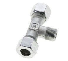 12L & R3/8'' Zink plated Steel T-Shape Tee Cutting Fitting with Male Threads 315 bar ISO 8434-1