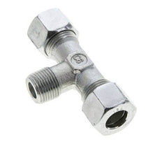 12L & R3/8'' Zink plated Steel T-Shape Tee Cutting Fitting with Male Threads 315 bar ISO 8434-1