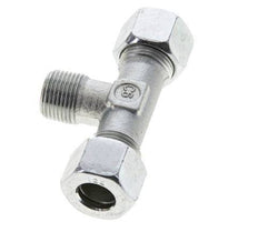 12L & R3/8'' Zink plated Steel T-Shape Tee Cutting Fitting with Male Threads 315 bar ISO 8434-1