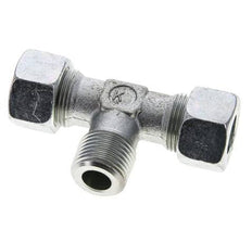 15L & R1/2'' Zink plated Steel T-Shape Tee Cutting Fitting with Male Threads 315 bar ISO 8434-1