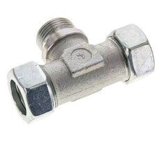 28L & G1'' Zink plated Steel T-Shape Tee Cutting Fitting with Male Threads 160 bar ISO 8434-1