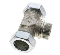 42L & G1-1/2'' Zink plated Steel T-Shape Tee Cutting Fitting with Male Threads 160 bar ISO 8434-1