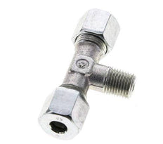 8S & R1/4'' Zink plated Steel T-Shape Tee Cutting Fitting with Male Threads 630 bar ISO 8434-1
