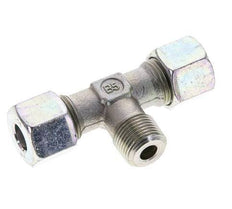 10S & R3/8'' Zink plated Steel T-Shape Tee Cutting Fitting with Male Threads 630 bar ISO 8434-1