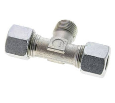 14S & R1/2'' Zink plated Steel T-Shape Tee Cutting Fitting with Male Threads 630 bar ISO 8434-1