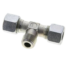 14S & R1/2'' Zink plated Steel T-Shape Tee Cutting Fitting with Male Threads 630 bar ISO 8434-1