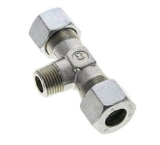 16S & R1/2'' Zink plated Steel T-Shape Tee Cutting Fitting with Male Threads 400 bar ISO 8434-1