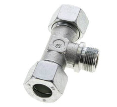 20S & R3/4'' Zink plated Steel T-Shape Tee Cutting Fitting with Male Threads 400 bar ISO 8434-1