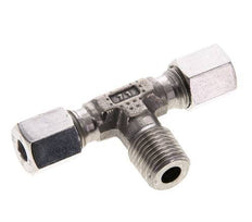 6L & R1/4'' Stainless Steel T-Shape Tee Cutting Fitting with Male Threads 315 bar ISO 8434-1