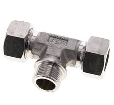 22L & G3/4'' Stainless Steel T-Shape Tee Cutting Fitting with Male Threads 160 bar ISO 8434-1