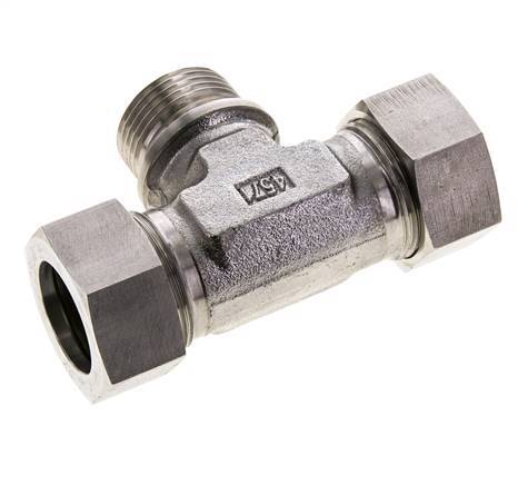 28L & G1'' Stainless Steel T-Shape Tee Cutting Fitting with Male Threads 160 bar ISO 8434-1