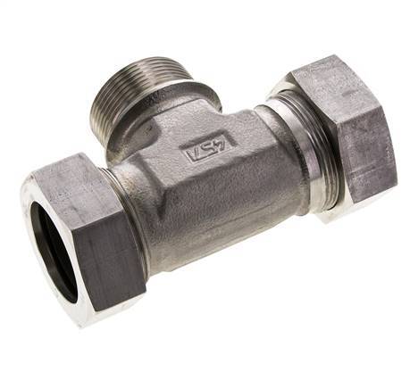 42L & G1-1/2'' Stainless Steel T-Shape Tee Cutting Fitting with Male Threads 160 bar ISO 8434-1