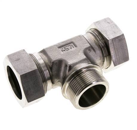 42L & G1-1/2'' Stainless Steel T-Shape Tee Cutting Fitting with Male Threads 160 bar ISO 8434-1