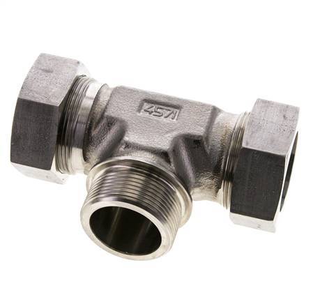 42L & G1-1/2'' Stainless Steel T-Shape Tee Cutting Fitting with Male Threads 160 bar ISO 8434-1