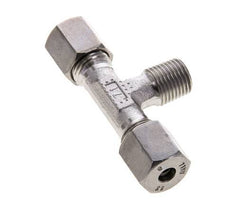 6S & R1/4'' Stainless Steel T-Shape Tee Cutting Fitting with Male Threads 630 bar ISO 8434-1
