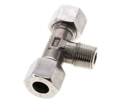 14S & R1/2'' Stainless Steel T-Shape Tee Cutting Fitting with Male Threads 630 bar ISO 8434-1