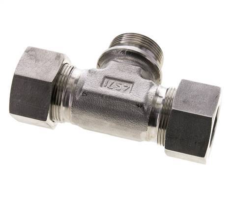 30S & G1-1/4'' Stainless Steel T-Shape Tee Cutting Fitting with Male Threads 400 bar ISO 8434-1