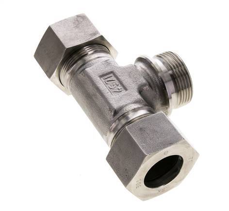 30S & G1-1/4'' Stainless Steel T-Shape Tee Cutting Fitting with Male Threads 400 bar ISO 8434-1