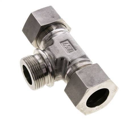 30S & G1-1/4'' Stainless Steel T-Shape Tee Cutting Fitting with Male Threads 400 bar ISO 8434-1