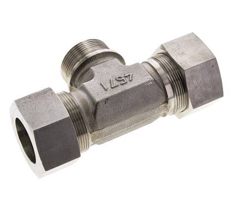 38S & G1-1/2'' Stainless Steel T-Shape Tee Cutting Fitting with Male Threads 315 bar ISO 8434-1
