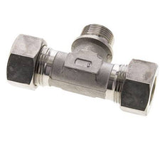 22L & G3/4'' Stainless Steel T-Shape Tee Compression Fitting with Male Threads 160 bar ISO 8434-1