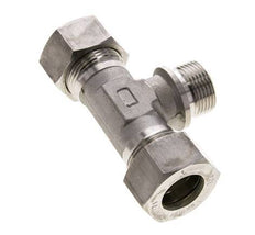 22L & G3/4'' Stainless Steel T-Shape Tee Compression Fitting with Male Threads 160 bar ISO 8434-1