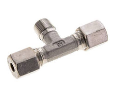 6S & R1/4'' Stainless Steel T-Shape Tee Compression Fitting with Male Threads 500 bar ISO 8434-1