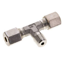 6S & R1/4'' Stainless Steel T-Shape Tee Compression Fitting with Male Threads 500 bar ISO 8434-1