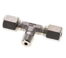 6S & R1/4'' Stainless Steel T-Shape Tee Compression Fitting with Male Threads 500 bar ISO 8434-1