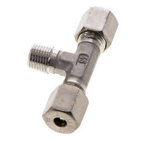 6S & R1/4'' Stainless Steel T-Shape Tee Compression Fitting with Male Threads 500 bar ISO 8434-1