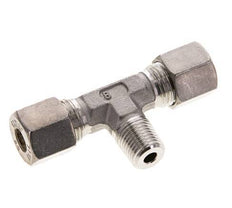 8S & R1/4'' Stainless Steel T-Shape Tee Compression Fitting with Male Threads 500 bar ISO 8434-1
