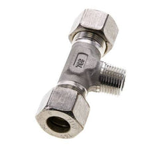 16S & R1/2'' Stainless Steel T-Shape Tee Compression Fitting with Male Threads 400 bar ISO 8434-1