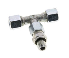 8L & M12x1.5 Zink plated Steel T-Shape Tee Cutting Fitting with Male Threads 315 bar Adjustable ISO 8434-1