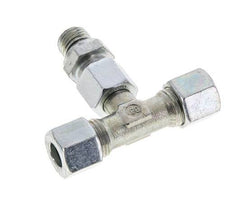 10L & M14x1.5 Zink plated Steel T-Shape Tee Cutting Fitting with Male Threads 315 bar Adjustable ISO 8434-1