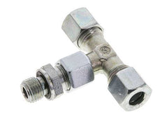 10L & M14x1.5 Zink plated Steel T-Shape Tee Cutting Fitting with Male Threads 315 bar Adjustable ISO 8434-1