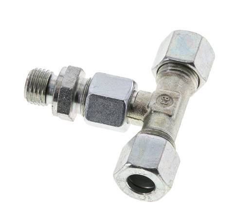 10L & M14x1.5 Zink plated Steel T-Shape Tee Cutting Fitting with Male Threads 315 bar Adjustable ISO 8434-1