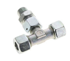 12L & M16x1.5 Zink plated Steel T-Shape Tee Cutting Fitting with Male Threads 315 bar Adjustable ISO 8434-1