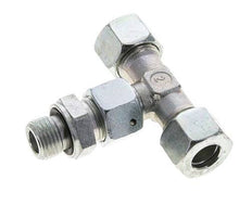 12L & M16x1.5 Zink plated Steel T-Shape Tee Cutting Fitting with Male Threads 315 bar Adjustable ISO 8434-1