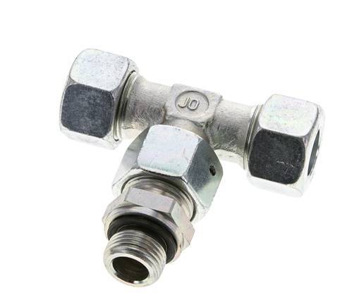 15L & M18x1.5 Zink plated Steel T-Shape Tee Cutting Fitting with Male Threads 315 bar Adjustable ISO 8434-1